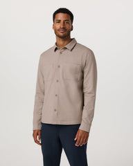 Coronado Shirt Jacket Men's Pumice Heather Shirt Jacket | Vuori for sale