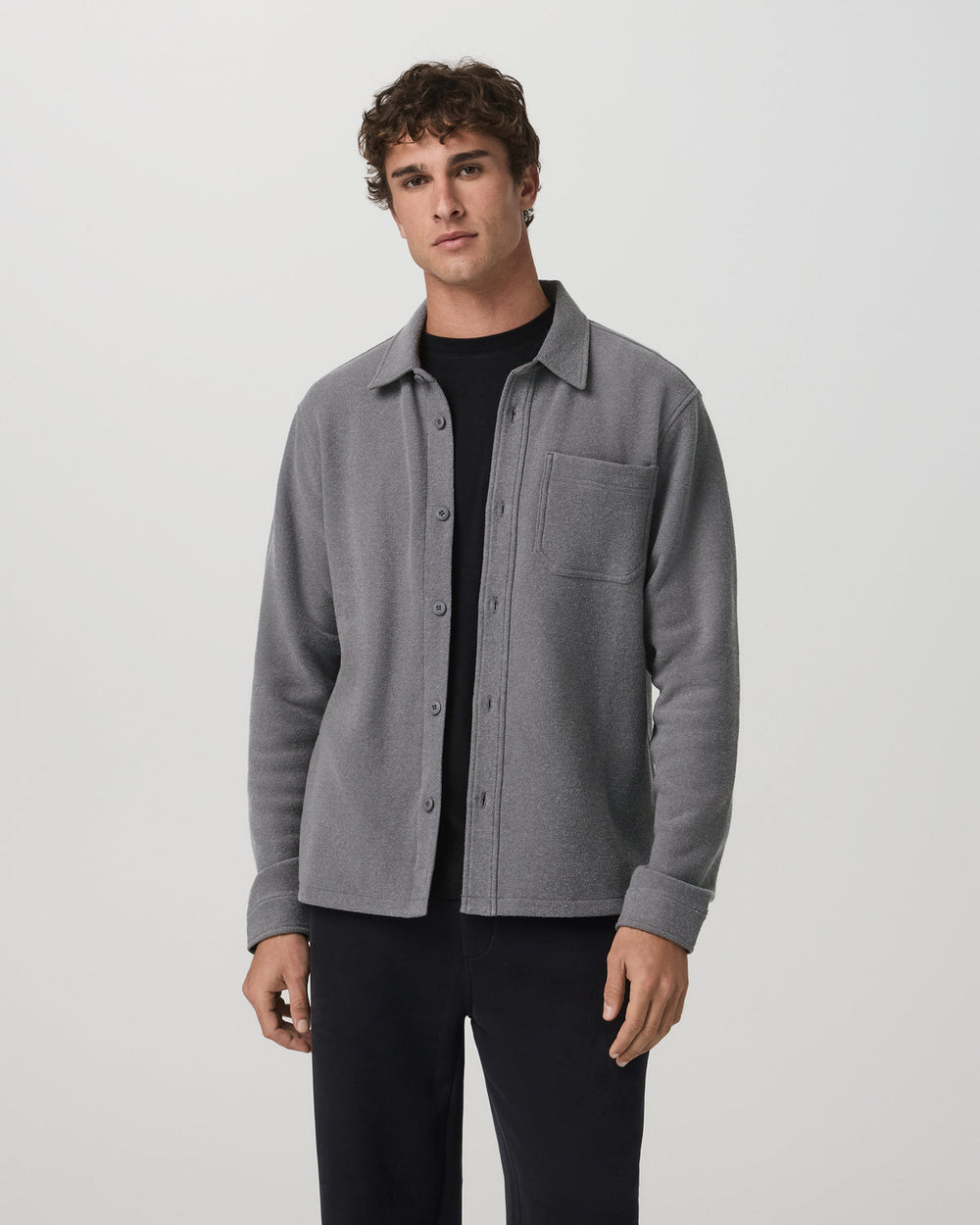 Beach Fleece Shirt Jacket Men's Pinecone Heather Jacket | Vuori outlet