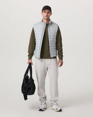 Steadfast Insulated Vest Men's Sea Fog Vest | Vuori outlet