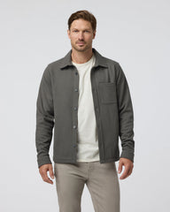 Beldon Shirt Jacket Knit Twill Oregano | Vuori online