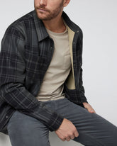 Coastside Shirt Jacket Men's Black Plaid Shirt | Vuori outlet