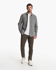 Del Mar Fleece Shirt Jacket Heather Grey Button Down | Vuori for sale