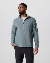 Venture Track Jacket Dusty Blue Linen Texture | Vuori discount