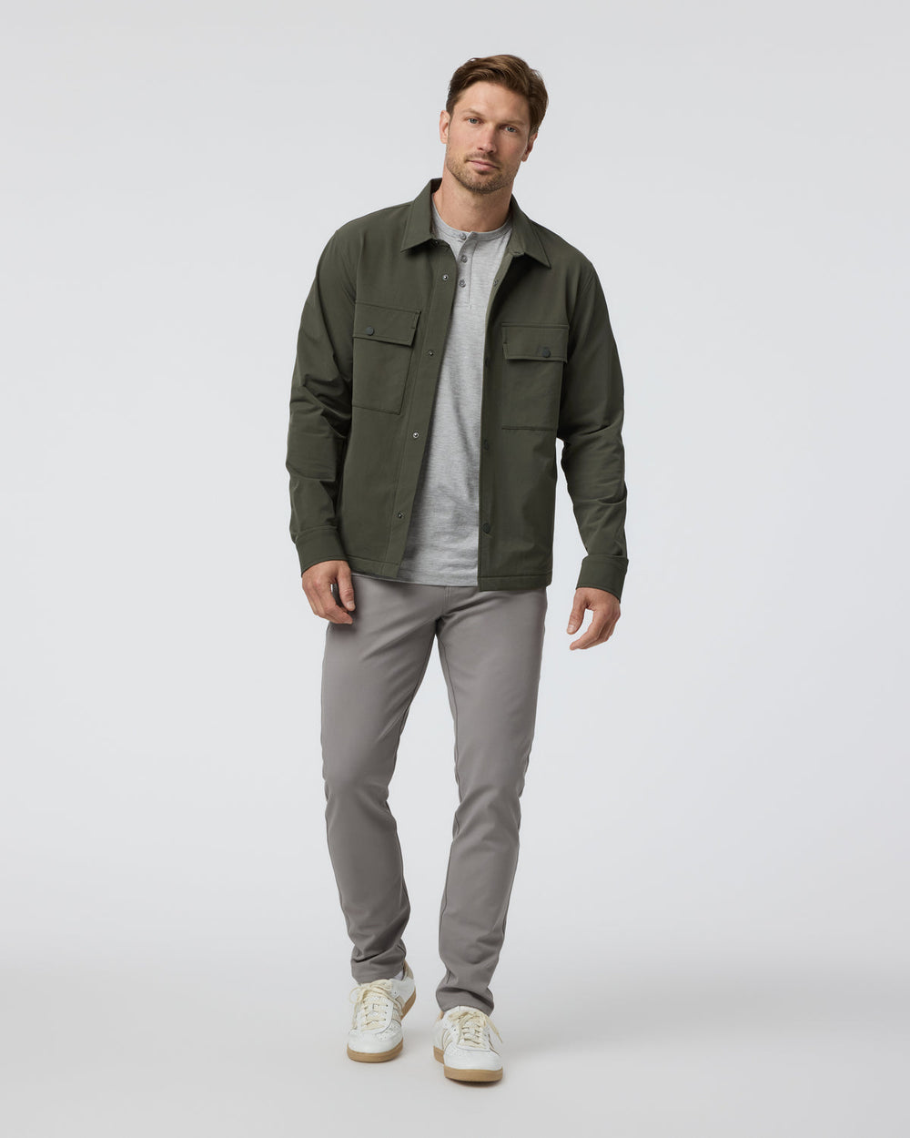 Lawson Tech Shirt Jacket Oregano | Vuori onsale