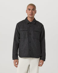 Ridge Natural Shirt Jacket Men's Grey Button-Up Jacket | Vuori onsale