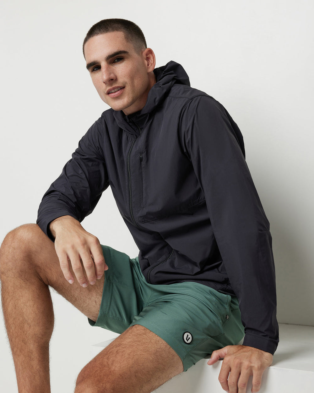 Ronan Packable Jacket Black Water Repellent Jacket | Vuori for sale