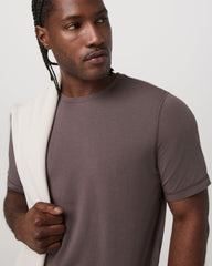 Tuvalu Tee Men's Cotton Short Sleeve T-Shirt in Timber | Vuori online