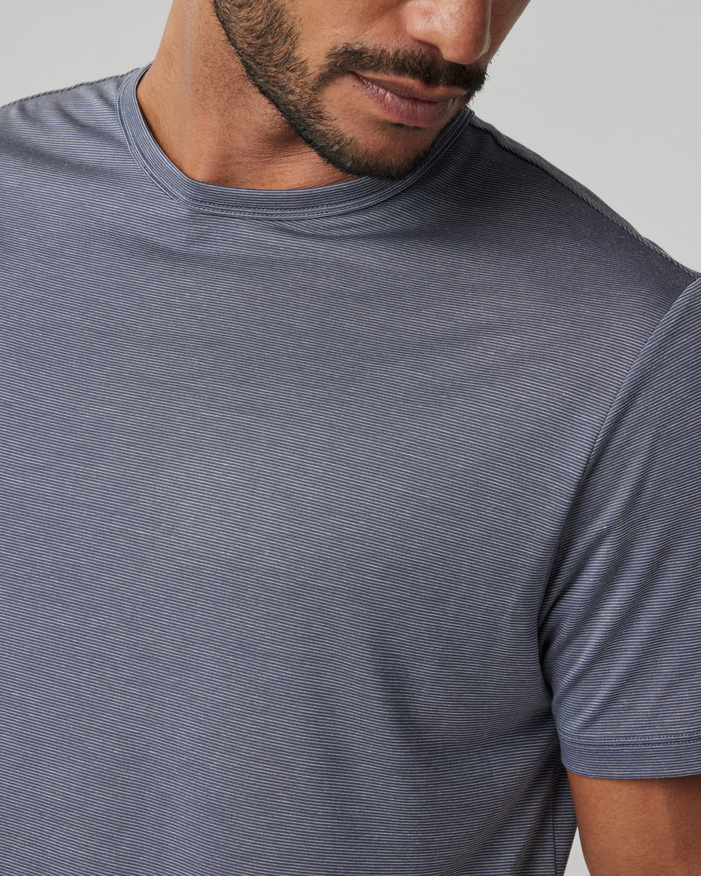 Short Sleeve Marina Stripe Tee Dark Pewter Run Shirt | Vuori sale