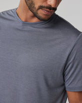 Short Sleeve Marina Stripe Tee Dark Pewter Run Shirt | Vuori sale
