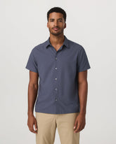Short Sleeve Manhattan Button Down Men's Azure Shirt | Vuori for sale