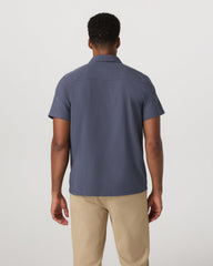 Short Sleeve Manhattan Button Down Men's Azure Shirt | Vuori for sale