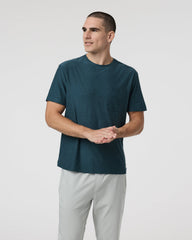 Short Sleeve Strato Pocket Tee - Relaxed Fit Light Deep Sea Heather | Vuori online