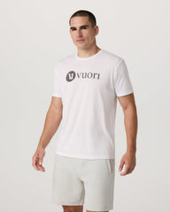 V1 Vuori Wordmark Logo Tee Men's White Logo T-Shirt | Vuori discount