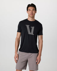 V1 Logo Tee Men's Black Graphic Tee | Vuori online