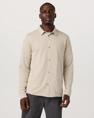 Long Sleeve Knit Oxford Button Down Men's Trench Shirt | Vuori shop