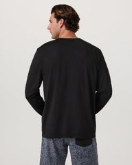 Men's Long Sleeve Clearview Seamless Tee Black | Vuori sale