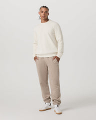Midweight Rib Sweater Men's Ivory Ribbed Knit Sweater | Vuori online