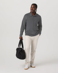 Men's Long Sleeve Coronado Rugby Charcoal Heather | Vuori discount