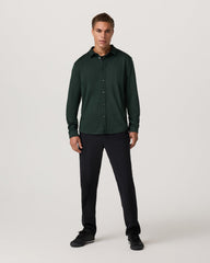 Men's Long Sleeve Ponto Button Down Evergreen Heather | Vuori outlet