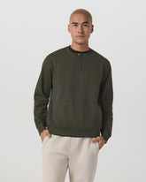 Long Sleeve Coronado Henley - Relaxed Oregano Heather | Vuori sale