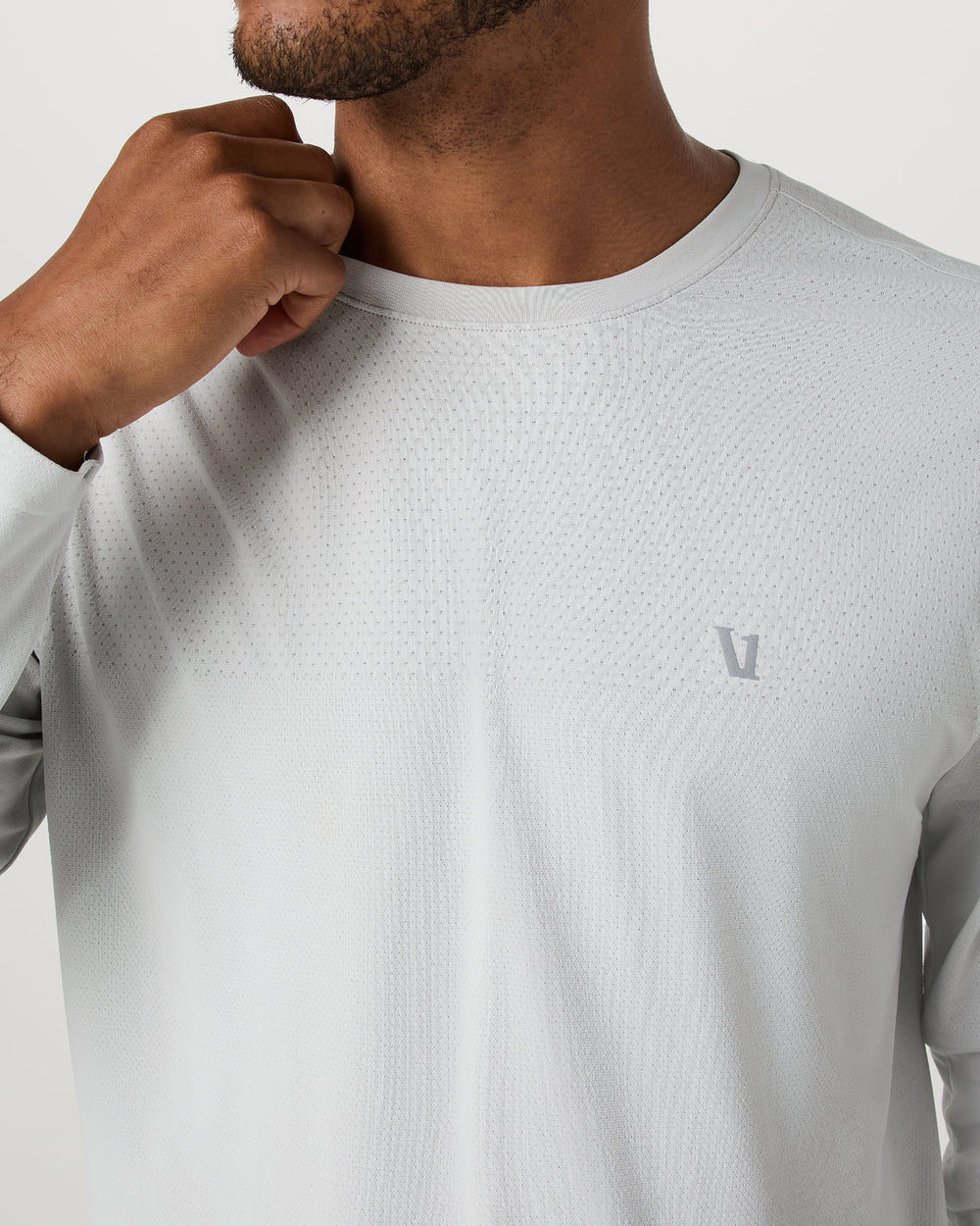 Men's Long Sleeve Clearview Seamless Tee Frost Grey Shirt | Vuori onsale