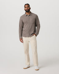 Long Sleeve Altitude Wool Shirt - Relaxed Phantom Grey | Vuori discount