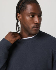 Midweight Rib Sweater Men's Navy Ribbed Knit Sweater | Vuori sale
