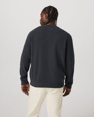 Midweight Rib Sweater Men's Navy Ribbed Knit Sweater | Vuori sale