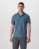 Strato Tech Polo Men's Pool Blue Heather Polo | Vuori sale