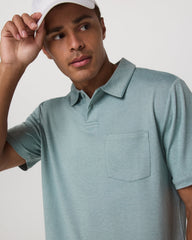 Short Sleeve Ponto Performance Polo Misty Blue Heather | Vuori online