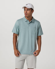 Short Sleeve Ponto Performance Polo Misty Blue Heather | Vuori online