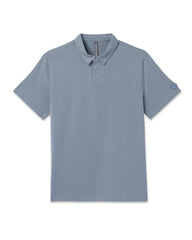 Short Sleeve Feather Polo Dusty Blue | Vuori outlet