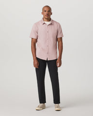 Short Sleeve Knit Oxford Button Down - Classic Fit Mauve | Vuori online