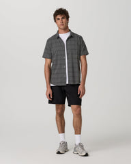 Men's Short Sleeve Plaid Button Down Shirt Dark Pewter | Vuori discount