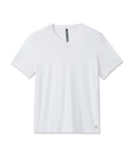 Strato Tech V-Neck Men's White Workout Shirt | Vuori online