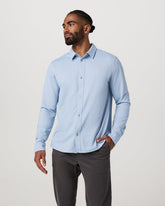 Men's Long Sleeve Knit Oxford Button Down Blue Dusk | Vuori onsale