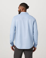 Men's Long Sleeve Knit Oxford Button Down Blue Dusk | Vuori onsale