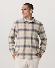 Long Sleeve Flannel Button Down Men's Cavern Grey Shirt | Vuori shop