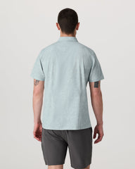 Short Sleeve Bridge Button Down Men's Chalk Blue Shirt | Vuori outlet