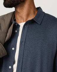 Men's Long Sleeve Ponto Button Down Azure Heather | Vuori discount