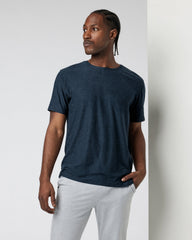 Strato Tech Tee Men's Navy Heather Blue Tee | Vuori onsale