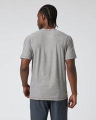 Strato Tech Tee Heather Grey Men's Tech Shirt | Vuori online