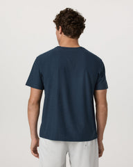 Men's Short Sleeve Strato Tee - Relaxed Fit Navy Heather | Vuori outlet