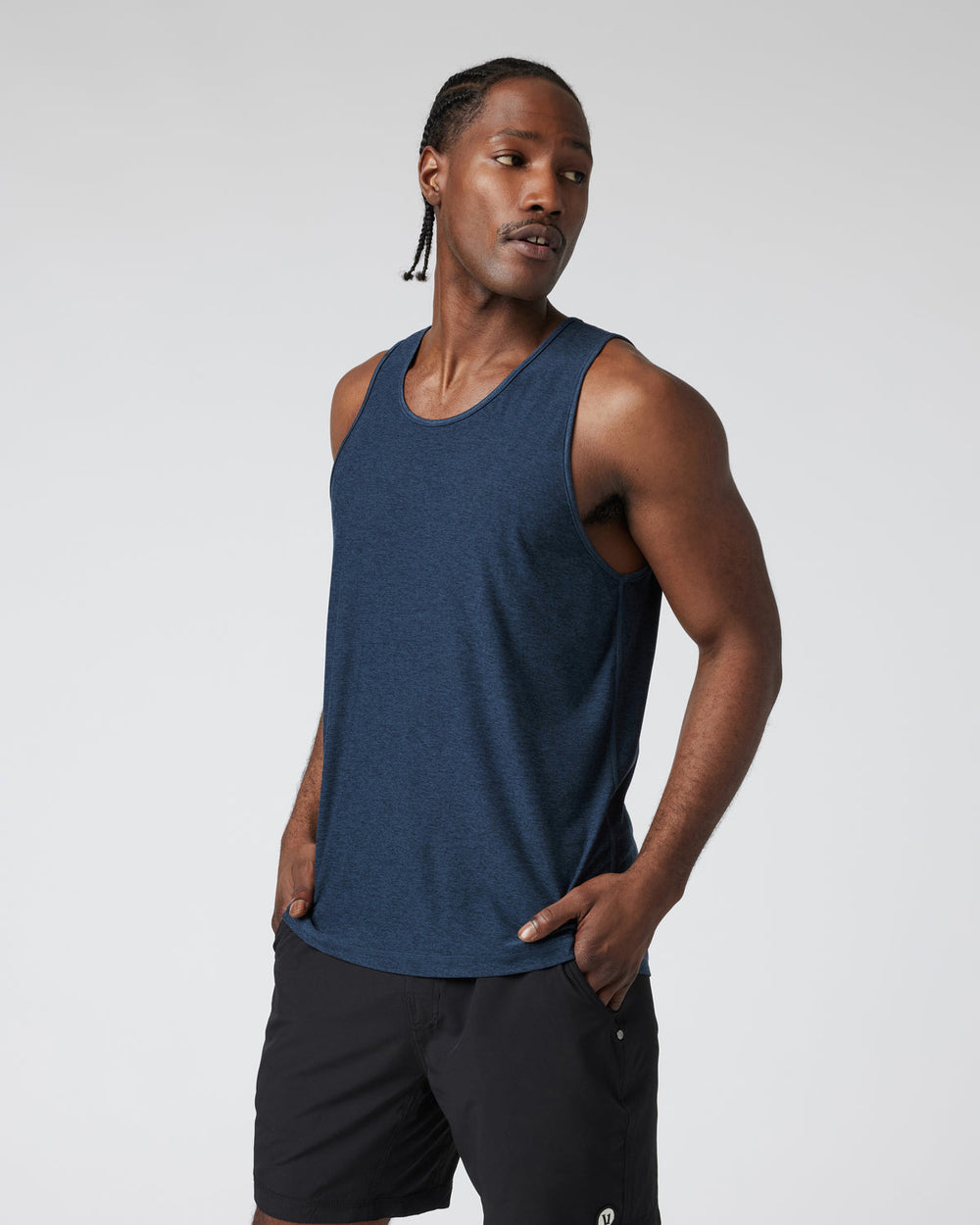 Strato Tech Tank Men's Navy Heather Tank Top | Vuori sale