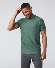 Strato Tech Tee Men's Sea Pine Heather Workout Shirt | Vuori online