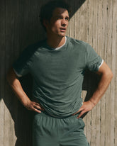 Short Sleeve Strato Tech Tee-Relaxed Fit Agate Green Heather | Vuori discount