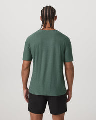 Short Sleeve Strato Tech Tee-Relaxed Fit Agate Green Heather | Vuori discount