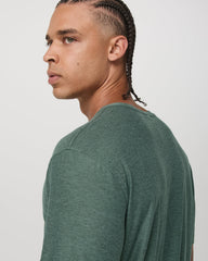Short Sleeve Strato Tech Tee-Relaxed Fit Agate Green Heather | Vuori discount