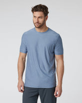Strato Tech Tee Men's Chambray Heather Workout Shirt | Vuori online