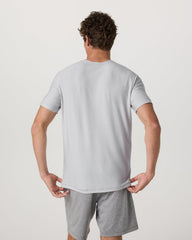 Strato Tech Tee Men's Frost Grey Workout Shirt | Vuori shop